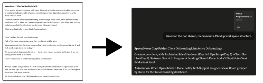 Building ClickUp Workflow using ClickUp Claude integration